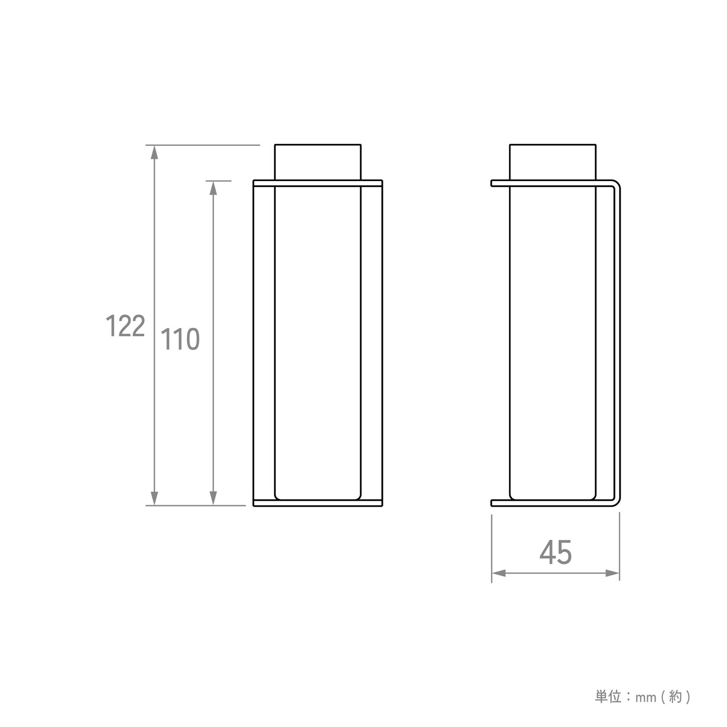 Flower vase C/C long Mirror finish