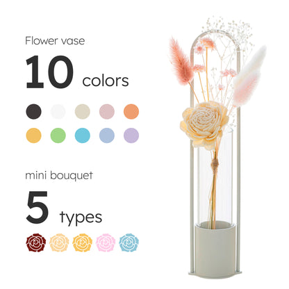 フラワーベース&ミニブーケセット